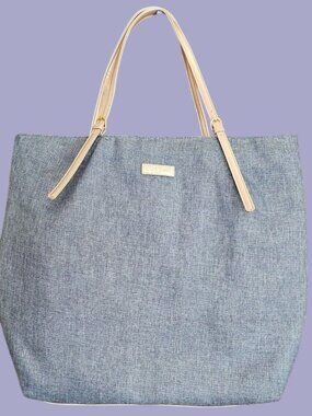Lancome Exclusive Cloth Canvas Beach Tote Travel Shopping Bag Top Handle adjust